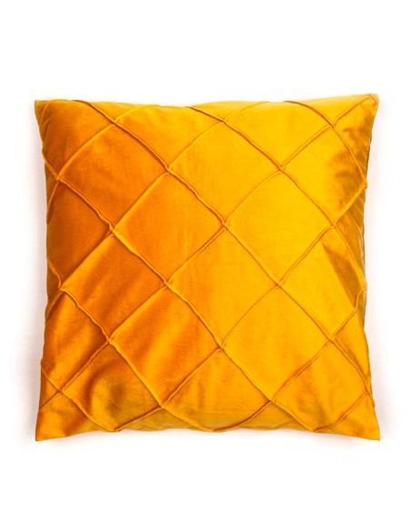 Cojín cuadrante New Rombo terciopelo liso 50x50 - funda + relleno