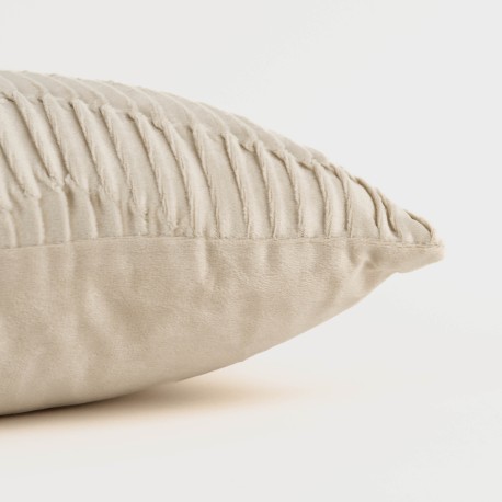 Cojín cuadrante New Traza terciopelo liso 50x50 - funda + relleno