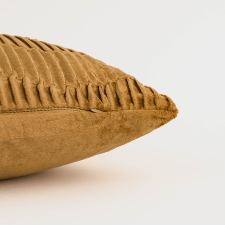 Cojín cuadrante New Traza terciopelo liso 50x50 - funda + relleno