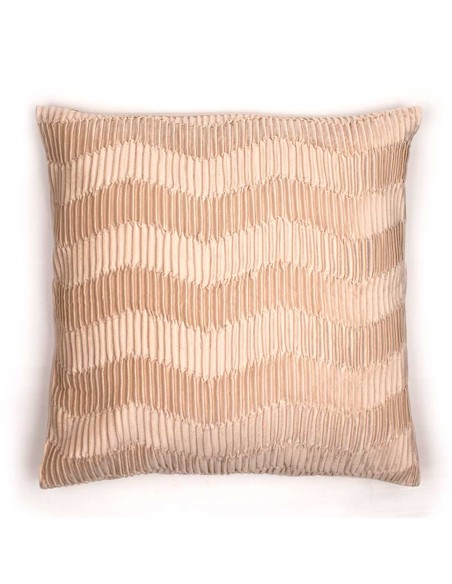 Cojín cuadrante New Traza terciopelo liso 50x50 - funda + relleno