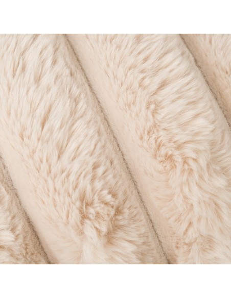 Cojín cuadrante efecto pelo Raya liso 50x50 - funda + rellleno