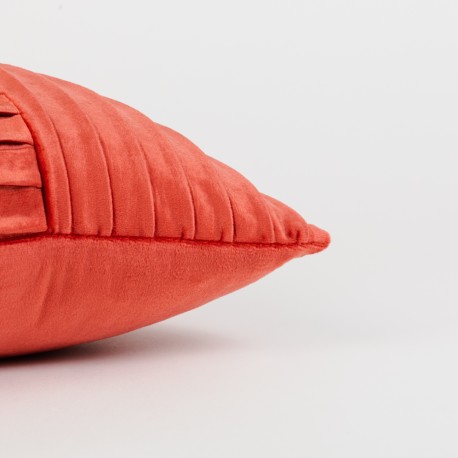 Cojín rectangular 30x50 New Cuadros terciopelo liso - funda + relleno