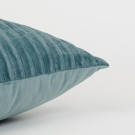 Cojín rectangular 30x50 New Cuadros terciopelo liso - funda + relleno