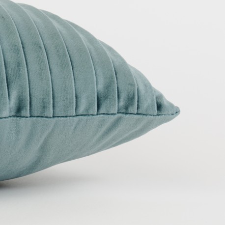 Cojín rectangular 30x50 New Cuadros terciopelo liso - funda + relleno