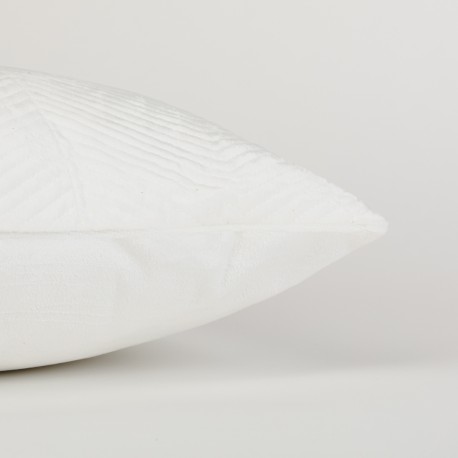 Cojín cuadrante New Hungria terciopelo liso 50x50 - funda + relleno