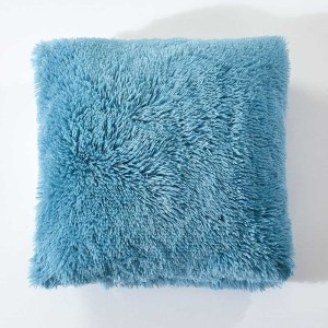 Cojín de pelo Chin liso 45x45 - funda + relleno