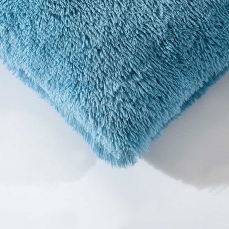 Cojín de pelo Chin liso 45x45 - funda + relleno