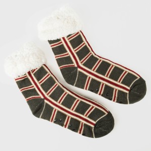 Calcetines hombre Cuadro Nelby verde caceria 2