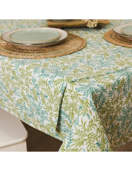 Mantel antimanchas Zafra verde Mantel antimanchas Zafra verde