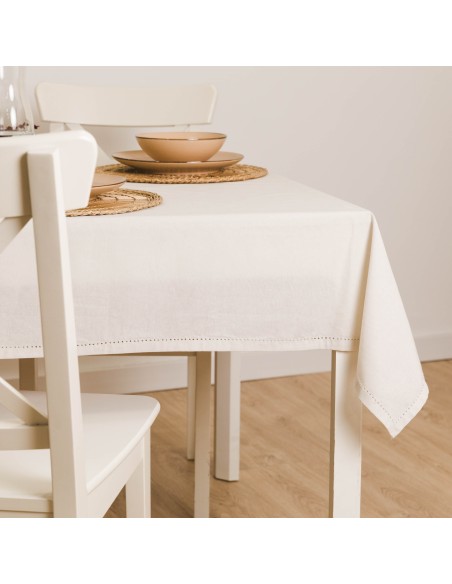 Mantel antimanchas algodón liso