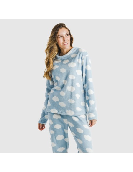 Pijama coral Nubecita celeste Pijama coral Nubecita celeste