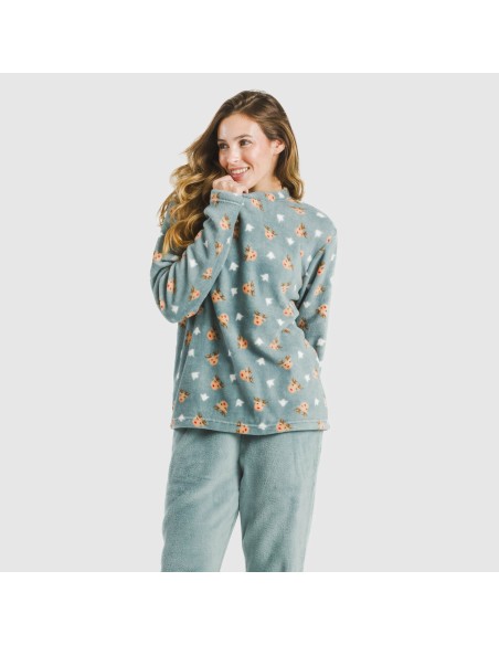 Pijama coral Tatini verde tiffany