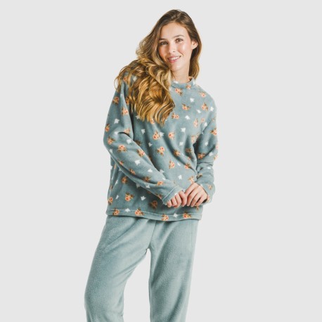 Pijama coral Tatini verde tiffany