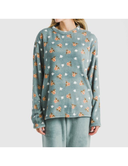 Pijama coral Tatini verde tiffany