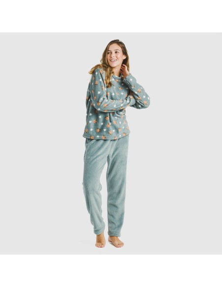 Pijama coral Tatini verde tiffany