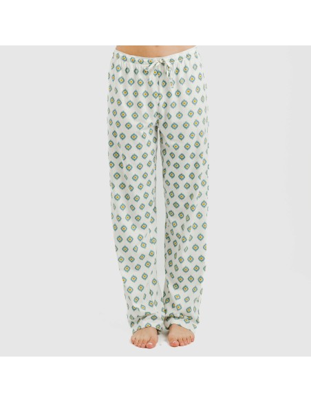 Pijama largo algodón Joy agua marina Pijama largo algodón Joy agua marina