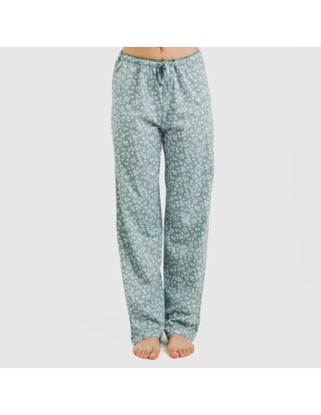 Pijama largo algodón Oniris indigo Pijama largo algodón Oniris indigo