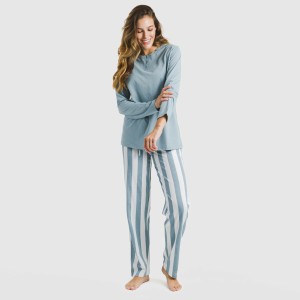 Pijama largo algodón Raya Elvis indigo 2