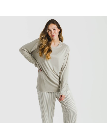 Pijama largo mujer soft Raya Kodac arena Pijama largo mujer soft Raya Kodac arena