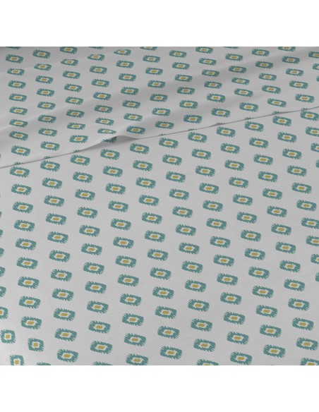 Juego de sábanas algodón Joy agua marina