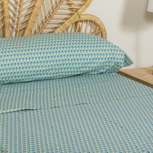 Juego de sábanas algodón Olimpo verde tiffany
