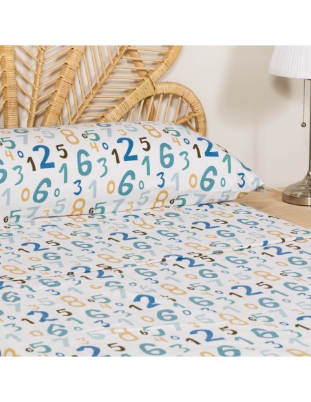 Juego de sábanas franela Numbers Juego de sábanas franela Numbers