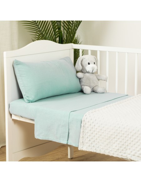 Juego de sábanas franela lisas cuna Juego de sábanas franela lisas cuna