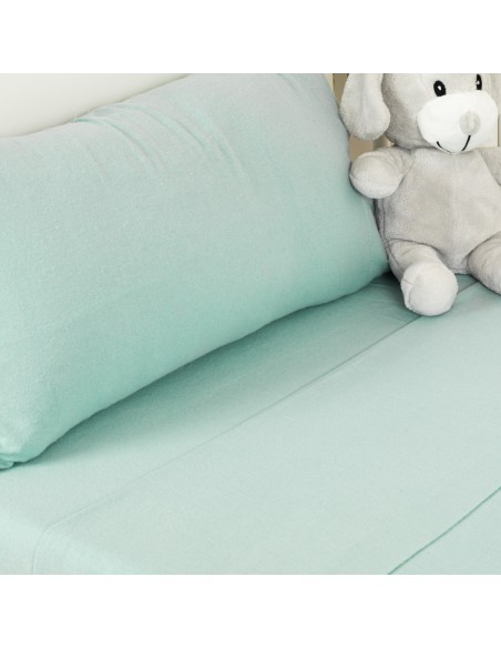 Juego de sábanas franela lisas cuna Juego de sábanas franela lisas cuna