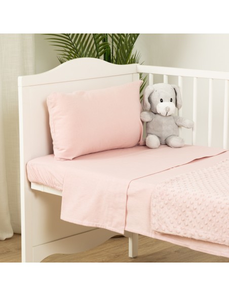 Juego de sábanas franela lisas cuna Juego de sábanas franela lisas cuna