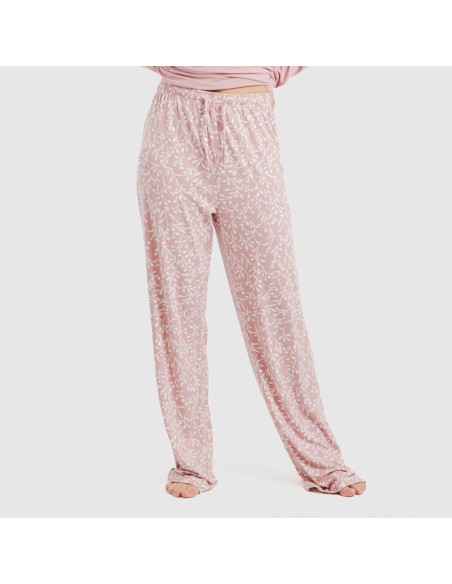 Pijama largo mujer soft Lauri rosa Pijama largo mujer soft Lauri rosa
