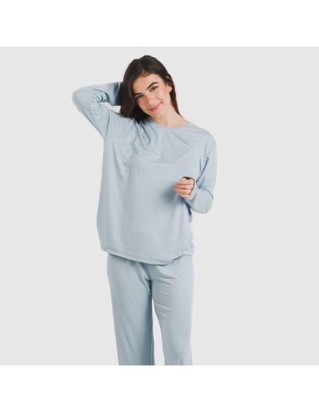 Pijama largo mujer soft liso Pijama largo mujer soft liso
