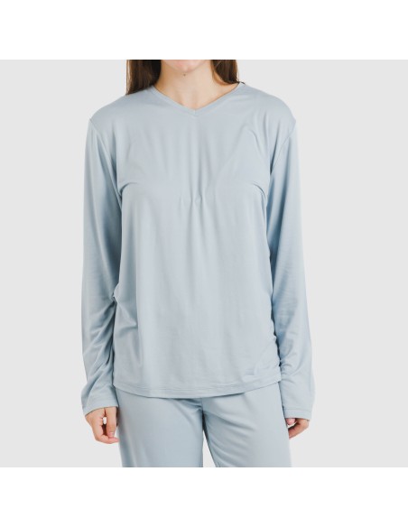 Pijama largo mujer soft liso Pijama largo mujer soft liso
