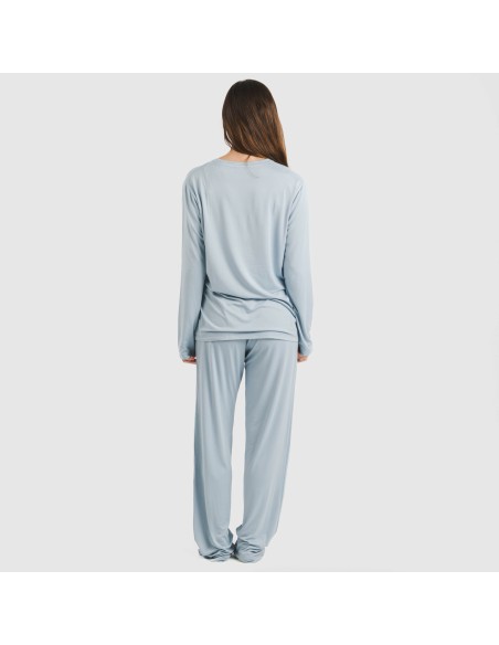 Pijama largo mujer soft liso Pijama largo mujer soft liso