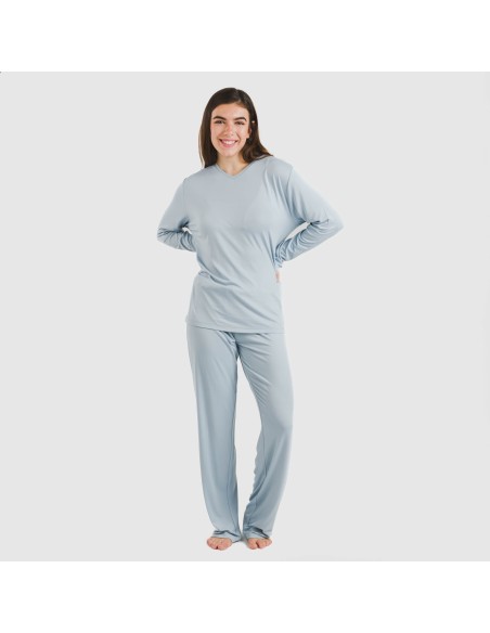 Pijama largo mujer soft liso Pijama largo mujer soft liso