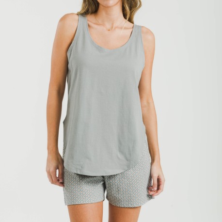 Pijama corto algodón Sassy verde