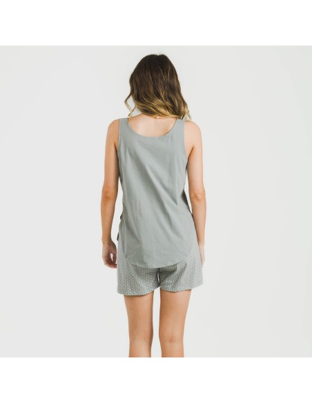 Pijama corto algodón Sassy verde