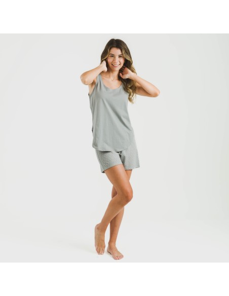 Pijama corto algodón Sassy verde