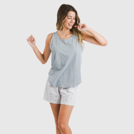 Pijama corto algodón Condy indigo