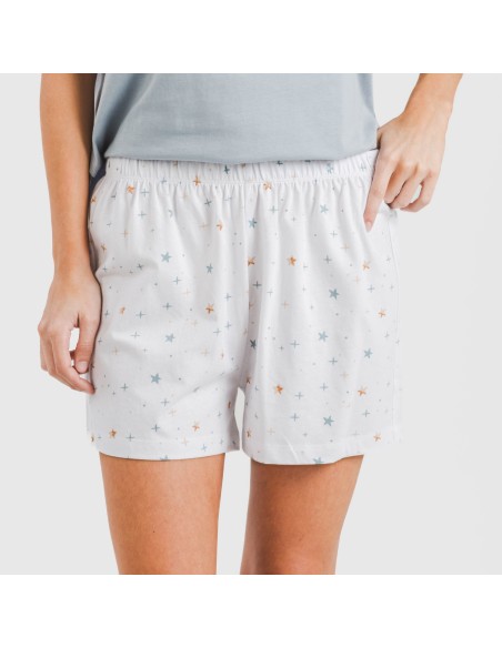 Pijama corto algodón Condy indigo