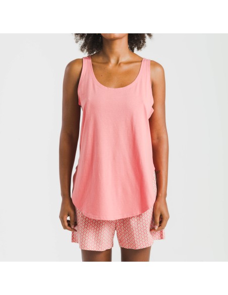 Pijama corto algodón Sassy coral Pijama corto algodón Sassy coral