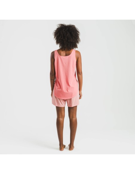 Pijama corto algodón Sassy coral Pijama corto algodón Sassy coral