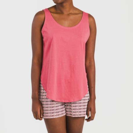 Pijama corto algodón Jannat rosa