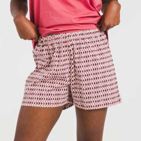 Pijama corto algodón Jannat rosa