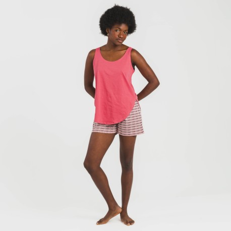 Pijama corto algodón Jannat rosa