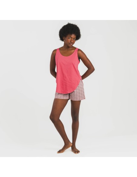 Pijama corto algodón Jannat rosa