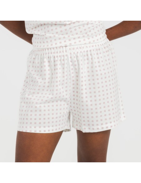 Pijama corto manga fluida algodón mujer Klaus marsala Pijama corto manga fluida algodón mujer Klaus marsala