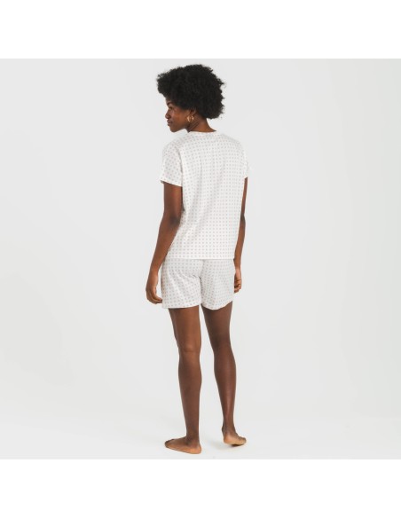 Pijama corto manga fluida algodón mujer Klaus marsala Pijama corto manga fluida algodón mujer Klaus marsala