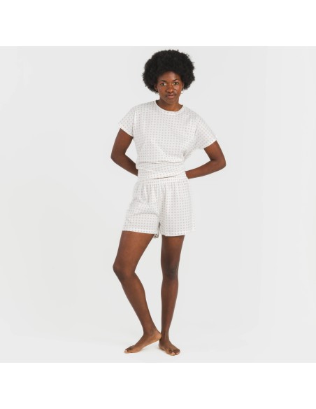 Pijama corto manga fluida algodón mujer Klaus marsala Pijama corto manga fluida algodón mujer Klaus marsala