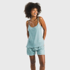 Pijama tirantes mujer soft Walia agua marina