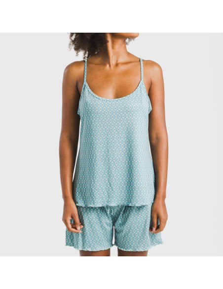 Pijama tirantes mujer soft Walia agua marina Pijama tirantes mujer soft Walia agua marina